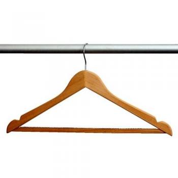 Holz Kleiderbügel Bolero T859 mit Standard Haken natur (10 Stück)
