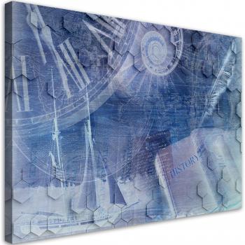 Cuadro Abstracto Azul 60x40