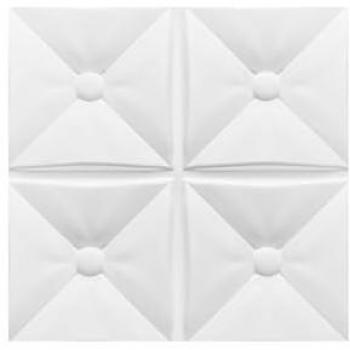 Pannelli Decorativi in Polistirolo Estruso 3D Gloupie, 50x50 cm, 8 Pezzi