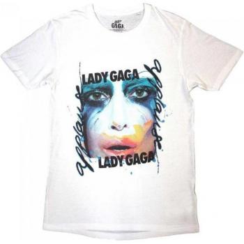 T-shirt Unisex Lady Gaga Artpop Facepainting Bianco L