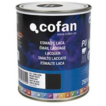 Smalto nero all'acqua 750 ml opaco