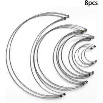 8PCS Metal Wreath Frame Kit for DIY Home Decor
