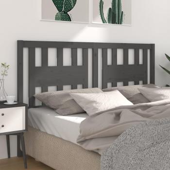 VidaXL Kopfteil Grau 186 cm aus Massivholz Kiefer