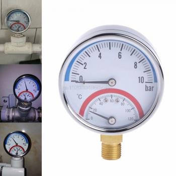 10 Bar G1/4 Thermometer and Pressure Gauge F22