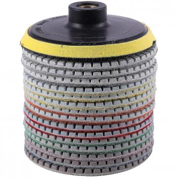 Pack de 16 disques de polissage diamant 100mm 4 pouces humide/sec pour granit, pierre, béton et marbre