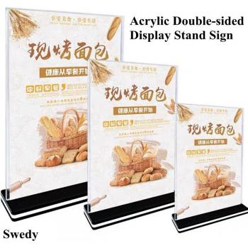 Porte-affiche acrylique T 55x90mm pour cadre publicitaire