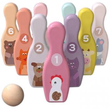 Jouet de bowling en bois pour enfants