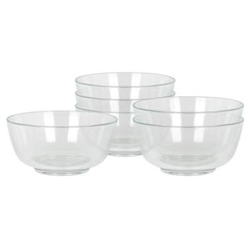 Pure Glass Snack Bowls – 11 cm, Six-Piece Pack