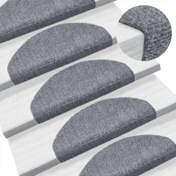 Tappetini Antiscivolo per Scale 10pz 65x21x4 cm Grigio Chiaro Agugliati