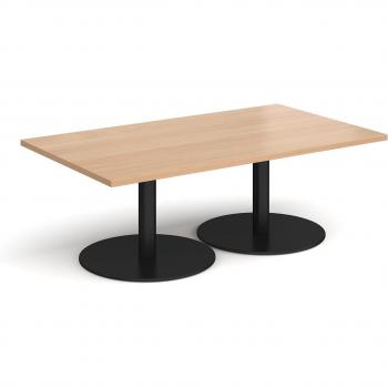 Monza Coffee Table with Matte Black Legs – 1400 × 800 mm (Beech)