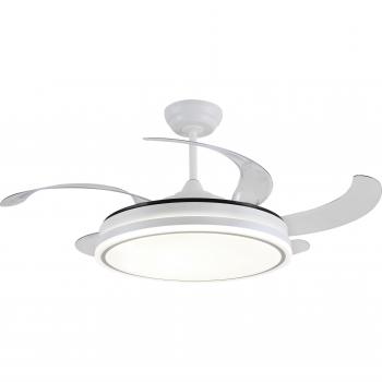 Ventilador Ambra XXL Blanco con Aspas Retractables y Control Remoto