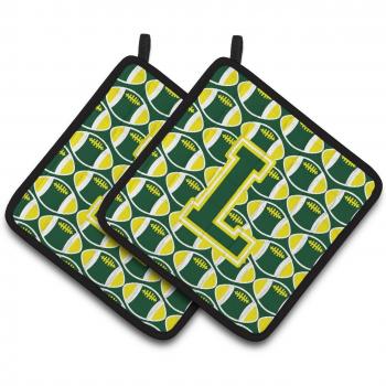 Caroline's Treasures Letter L Football Pot Holders CJ1075-LPTHD