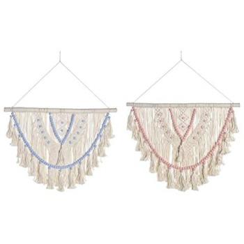 Blue/Pink Cream Wall Art Panels – 70×3×85 cm (Set of 2)