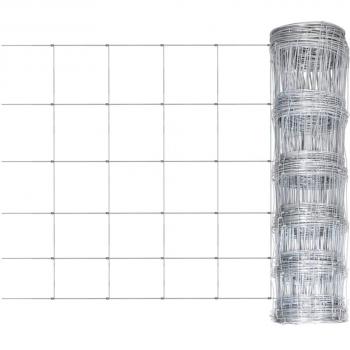Valla de jardín de acero galvanizado plateado 50x1,5 m Vidaxl Plateado