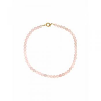 Gemshine Kette ROSENQUARZ ohne Anhänger, eleganter europäischer Schmuck