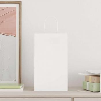 Sac en papier kraft 250 pcs – poignée blanche – 54×15×49 cm (Vidaxl)