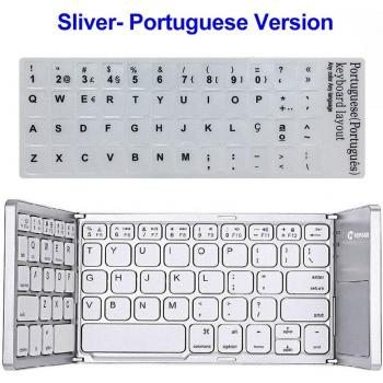 Rechargeable Portable Bluetooth Keyboard with Touchpad for iOS, Android, Windows, iPad, and Tablet