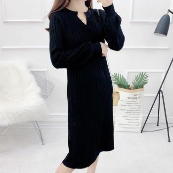 Vestido Linterna para Mujeres Embarazadas en Otoño