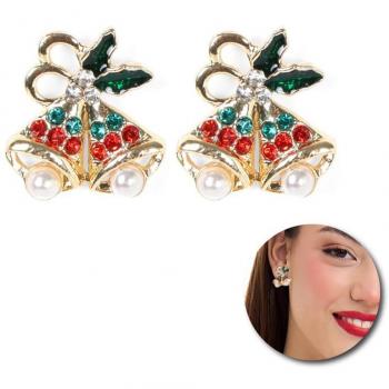 Pendientes Festivos Campanas Doradas 2x2 cm