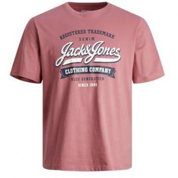 JJELOGO Pink Men's T‑Shirt – Jack & Jones SS24
