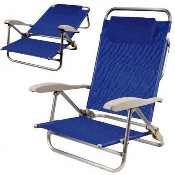 Silla Playa Aluminio Bahama Azul
