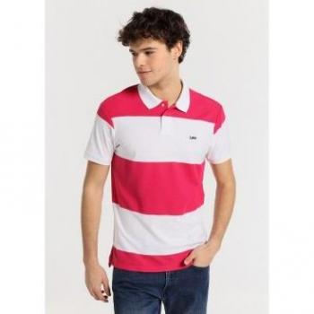 Polo Casual Lois Jeans con patrón horizontal rojo