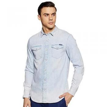 Superdry Resurrection L/s Shirt, Blu, XL Uomo