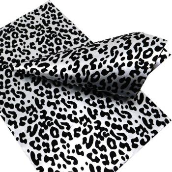 30x140cm Faux Leather Fabric with Cow Zebra Design