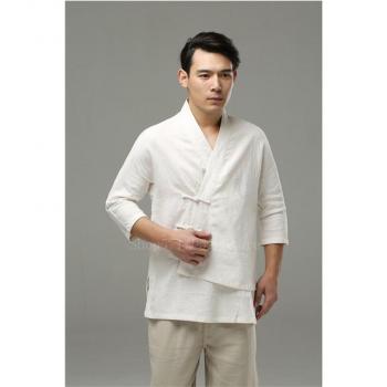 Irregular Vintage Male Chinese Shirt