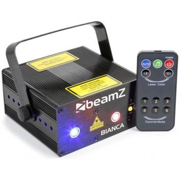 Laser Double RGB Gobo Bianca 330mW avec Télécommande IR