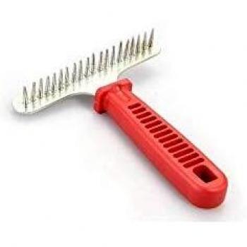 Accessorio per toelettatura per animali con cardatore rimuovi pelo morto 15x10 cm