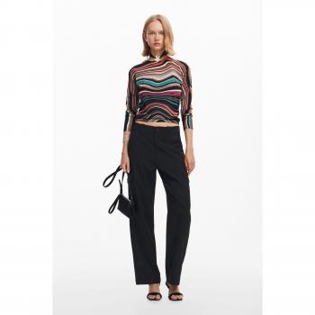 Desigual Women's Multicolor Round-neck Jumper Size L