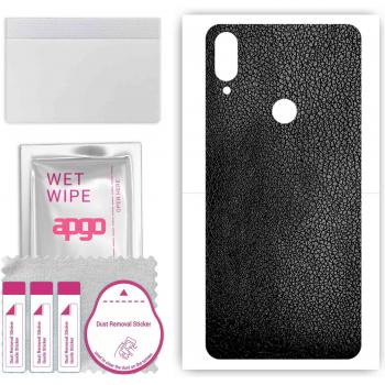 Vinilo Protectivo APGO en estilo Cuero Negro para la parte trasera del Oukitel C16 Pro