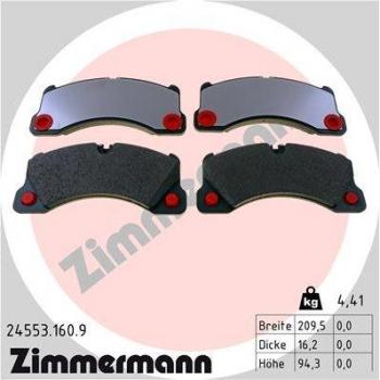 ZIMMERMANN Bremsbelagsatz für VW, AUDI, PORSCHE 24553.160.9