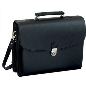 Alassio Forte Leather Briefcase Black