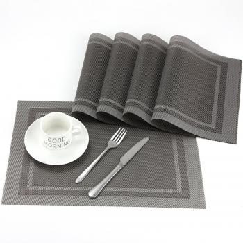 Set de table rectangulaire pour restaurant CHAOCHI, lot de 4