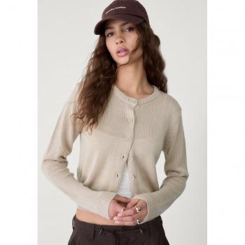 Stone XL Buttoned Knitting Cardigan – Stradivarius Collection