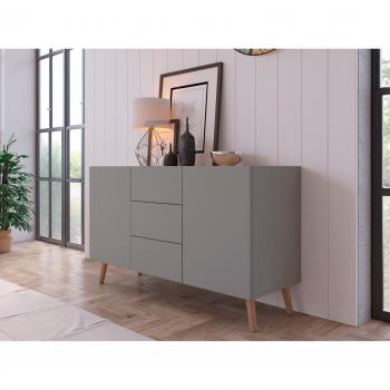 INOSIGN Sideboard “Scandi” – Grau (Platin), 120 cm breit