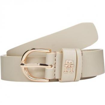 Cintura in Pelle Tommy Hilfiger Essential Effortless 2.5 cm Donna Beige (Sugarcane) 90 cm