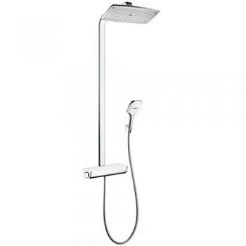 Colonne de douche hansgrohe Raindance E 360 1 jet EcoSmart 9 l/min avec mitigeur thermostatique, blanc/chromé