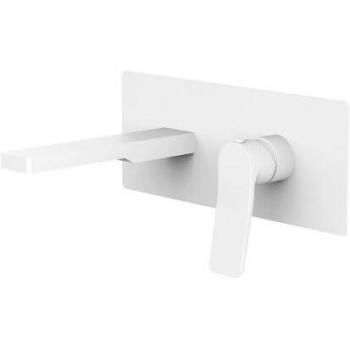 Paffoni lavabo encastré blanc mat bec 200 mm série Tilt