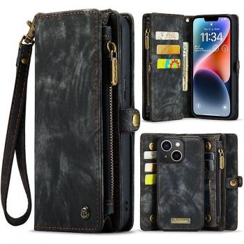 Funda Premium Caseme 008 – Negro, Cuero Multifuncional Desmontable para iPhone 13 Pro