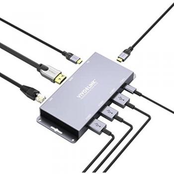 Adaptateur USB‑C Vivolink 4 Ports – HDMI + Ethernet – Conformité Conférence