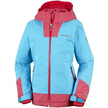Columbia „Rad to the Bone“ Mädchen-Winterjacke – S – Atoll/Rot Camellia