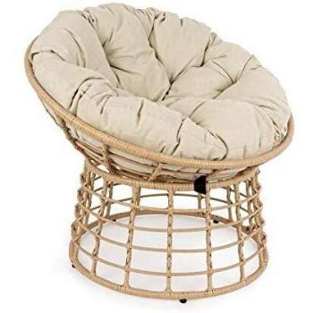 Poltrona Molly Naturale con Cuscino