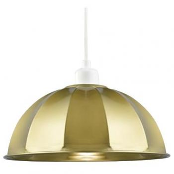 Domed Satin Gold Pendant Light Shade
