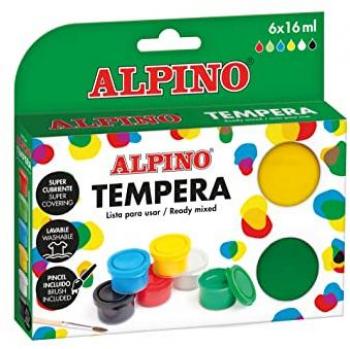 Creación Creativa: Estuche de 6 Témperas Multicolores Alpino