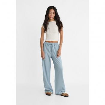 Elegance Celeste Stradivarius Pantaloni Lunghi M