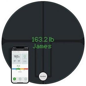 QardioBase 2 Balance Intelligente et Analyseur de Composition Corporelle – Noir Volcanique