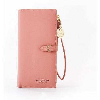 Women's Long PU Leather Wallet with Phone Pocket